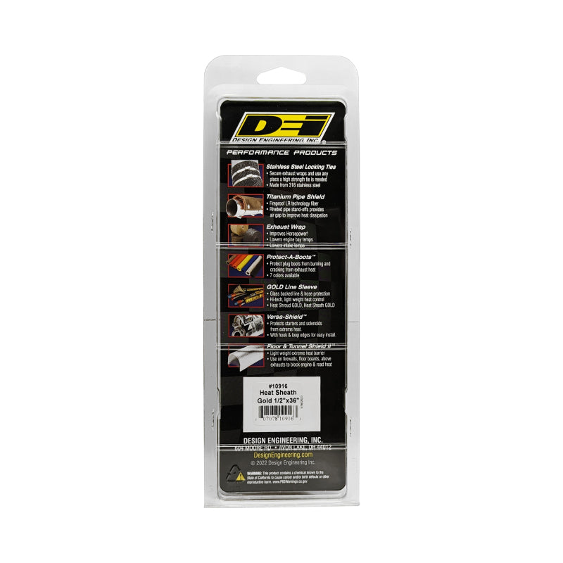 DEI Heat Sheath GOLD 1/2in x 36in High Temp Protection