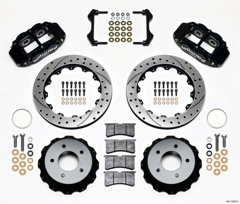 Wilwood Narrow Superlite 4R Rear Kit 12.88in Drilled 84-87 Corvette C4 - OneFastShop