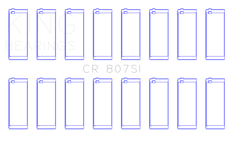 King Engine Bearings LS1/LS6/LS3 Silicone Bi-Metal Alum Rod Bearing Set Size STD for Chevrolet Models