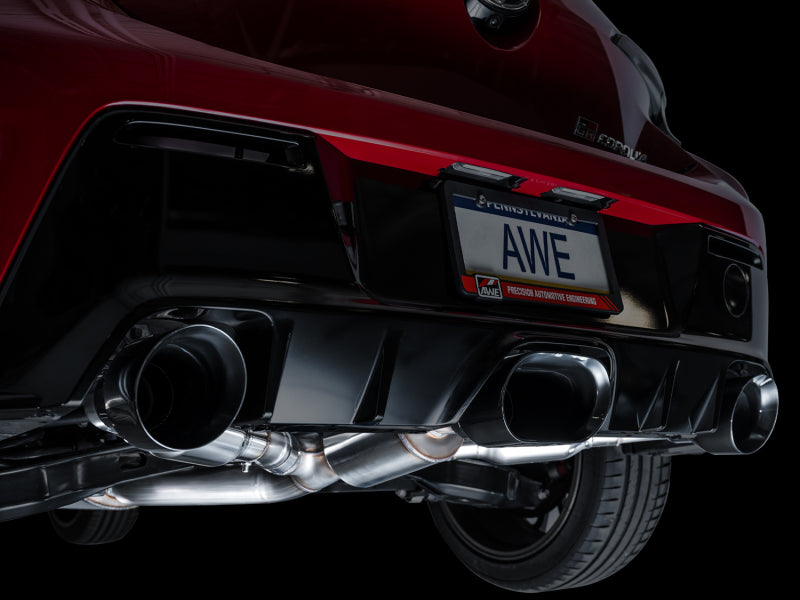 AWE Tuning Touring Edition Exhaust - 3" T304L Stainless Steel - Diamond Black Tips, for 2023+ Toyota GR Corolla