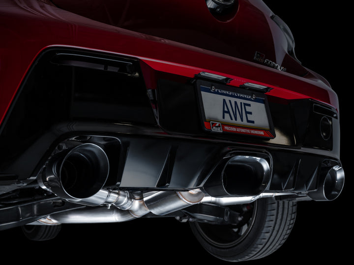AWE Tuning Touring Edition Exhaust - 3" T304L Stainless Steel - Diamond Black Tips, for 2023+ Toyota GR Corolla