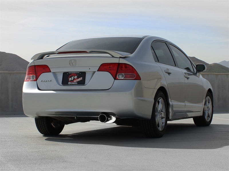 Afe Takeda Exhaust 2.5in Dia 304SS Axle-Back with Polished Tip for 06-11 Honda Civic EX Sedan L4 1.8L