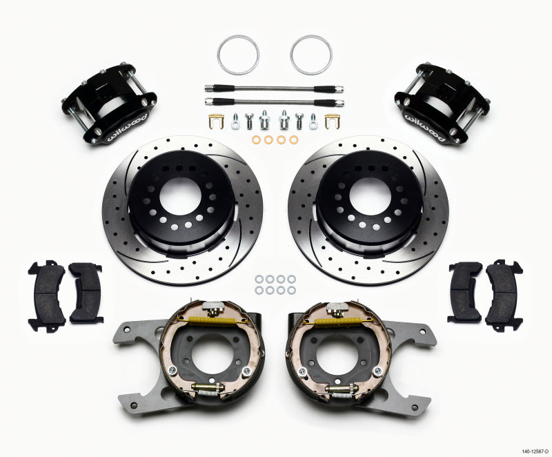 Wilwood D154 P/S Park Brake Kit Drilled Jeep Dana 35 1997-2002 Wrangler - OneFastShop
