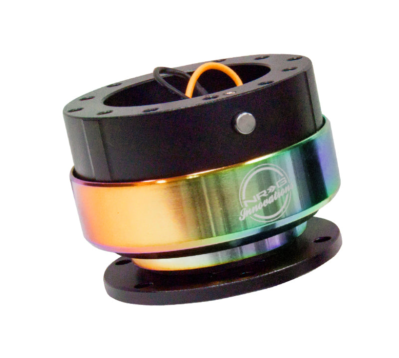NRG Quick Release Gen 2.0 Black Body Neochrome Ring - Compatible with Various Vehicles