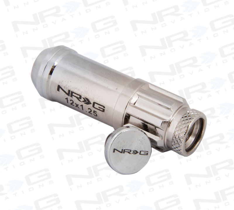 NRG 700 Series Steel Lug Nut Set M12x1.25 - 21 Pc with Locks - Silver, image 5
