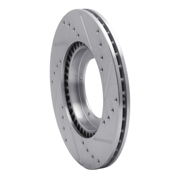 R1 67-88 Porsche 924 Front Left Drilled & Slotted Silver Brake Rotor