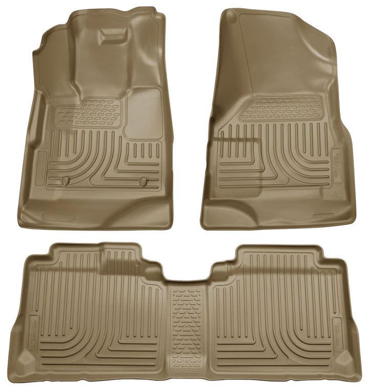 Husky Liners WeatherBeater Combo Tan Floor Liners for 09-12 Ford Escape/Mazda Tribute (Base/Hybrid)