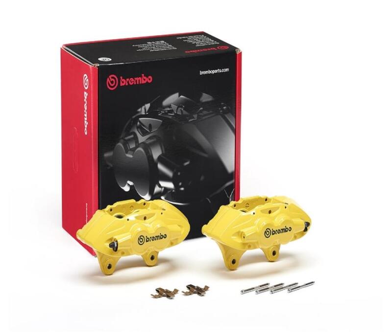 Brembo OE Hydraulic Front X-Style Brake Calipers for BMW M2 M3 M4 Yellow - OneFastShop