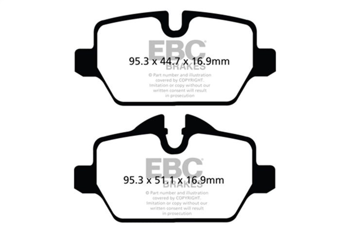EBC Redstuff Rear Brake Pads for 2011-2016 Mini Countryman 1.6 Cooper - OneFastShop