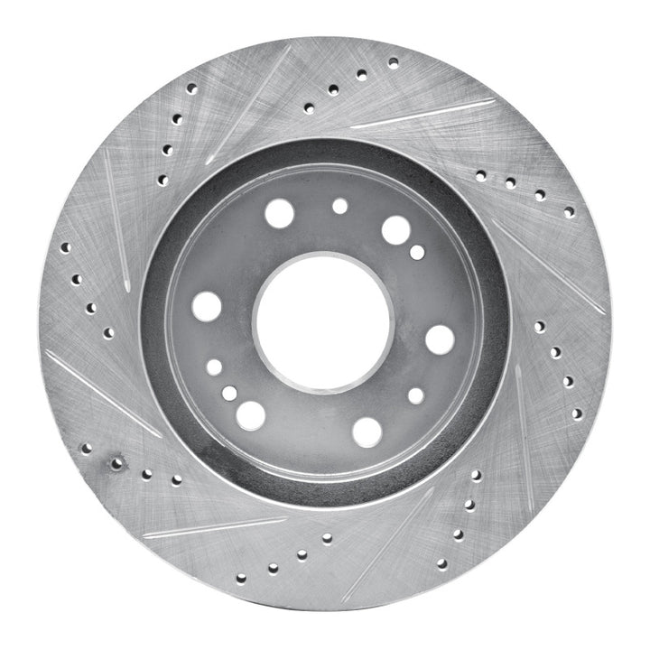 R1 05-19 Chevrolet Silverado 1500 Front Right Drilled And Slotted Brake Rotor