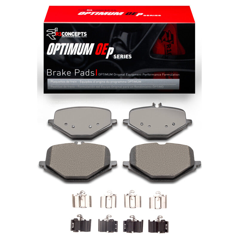 R1 Concepts Optimum OE Rear Ceramic Brake Pads & Hardware - Mercedes-Benz G63, GLE63, GLS63 AMG (2019-2025)
