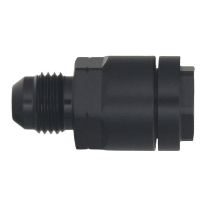 DeatschWerks 6AN Male Flare to 3/8 in Female EFI Quick Connect Adapter - Matte Black