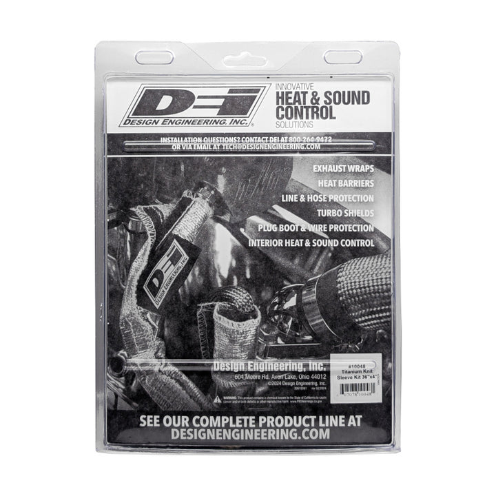 DEI Titanium 4in Knit Exhaust Sleeve - 36in Length for High Heat Protection