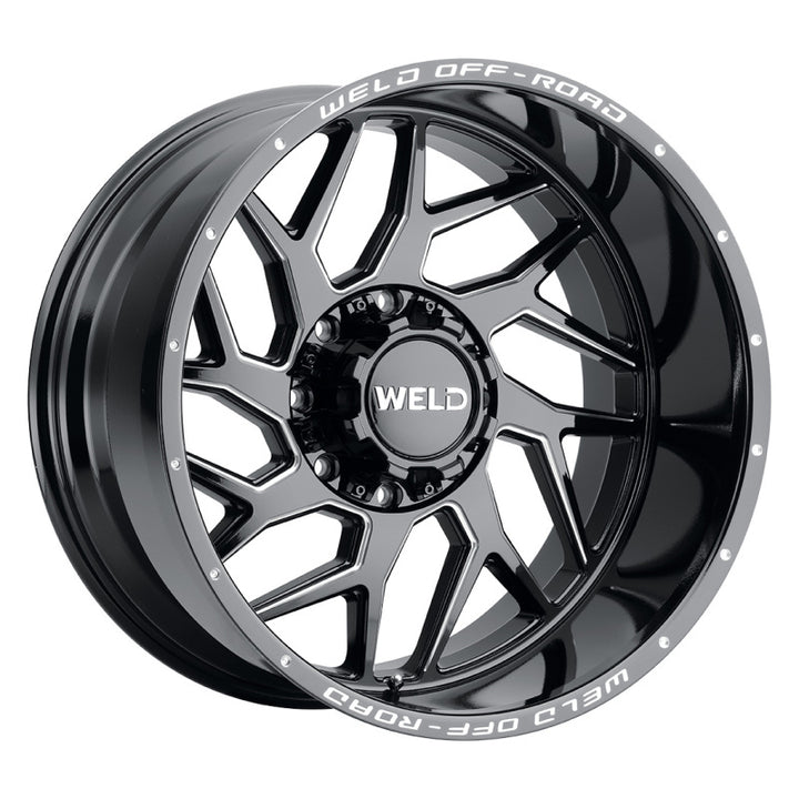Weld Off-Road W117 Wheel 22X10 – 5X127/5X139.7 Bolt Pattern – ET-18 BS4.75 Gloss Black MIL (87.1) - OneFastShop