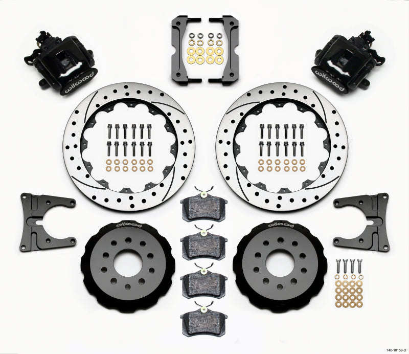 Wilwood Combination Parking Brake Rear Kit with 12.88" Drilled Rotor for 2005-2014 Mustang