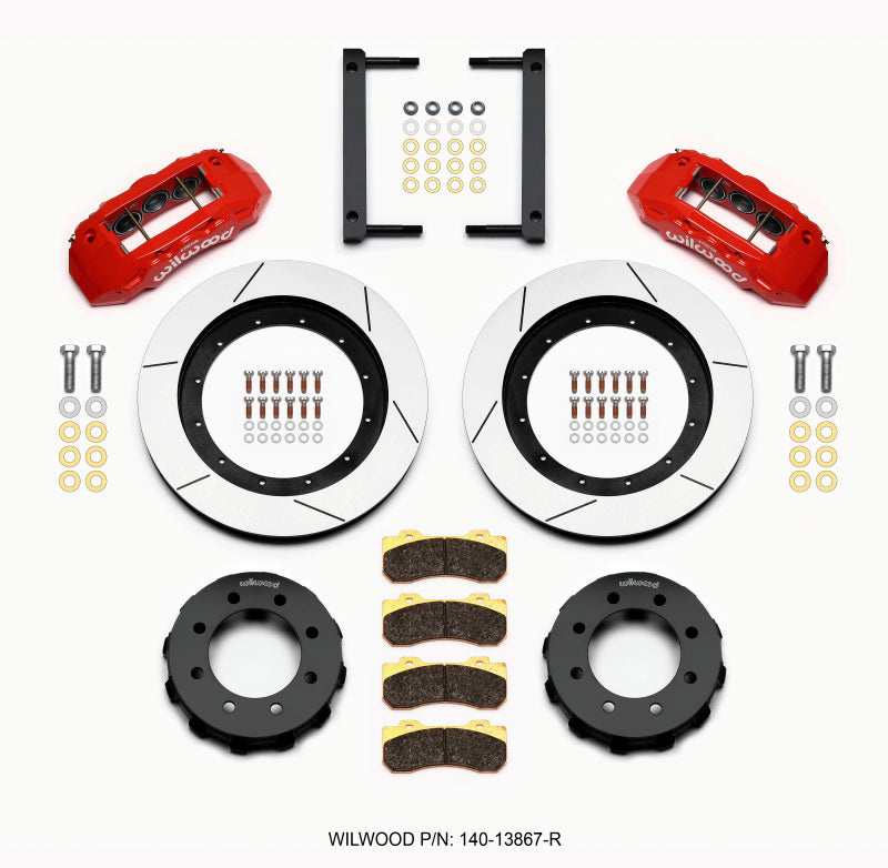 Wilwood TX6R Front Kit for 2005–2012 Ford F250/F350 4WD – 16.00 in. Red - OneFastShop