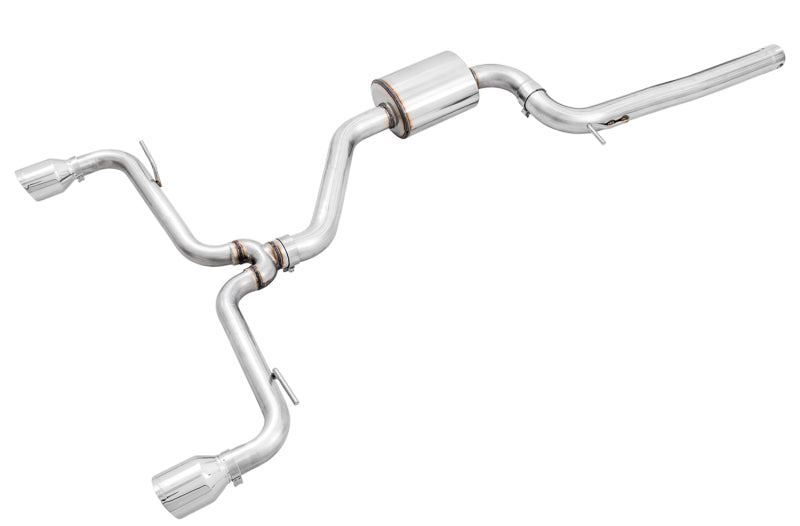 AWE Track Edition Cat-Back Exhaust - Volkswagen GTI 2018-2021 - 102mm Chrome Silver Tips