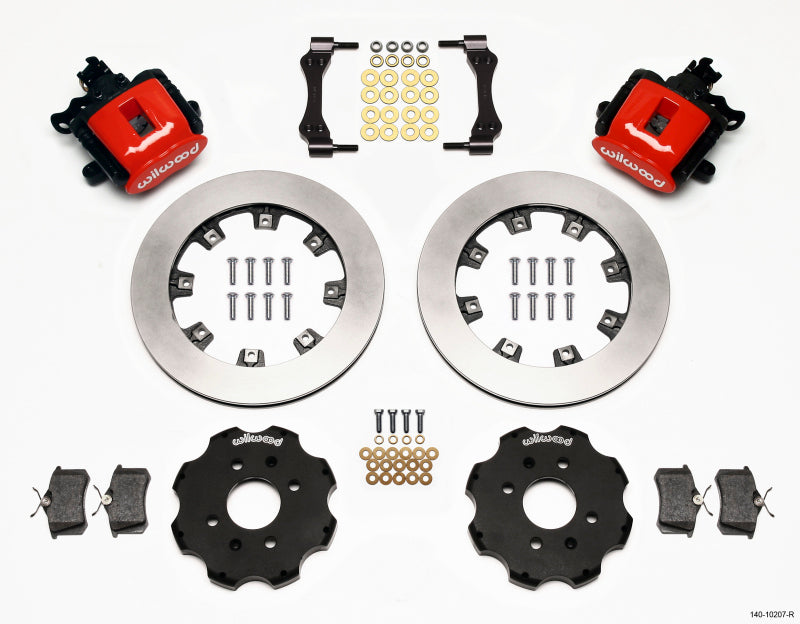 Wilwood Combination Parking Brake Rear Kit 12.19in Red Civic Integra Disc 2.39 Hub Offset 1990-2001 Acura Civic Integra Models