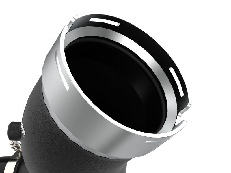 AFe BladeRunner Black 3in Aluminum Charge Pipe Kit for GM Diesel Trucks V8-6.6L - Fits 20-21 Silverado 2500 HD & 3500 HD, Sierra 2500 HD & 3500 HD