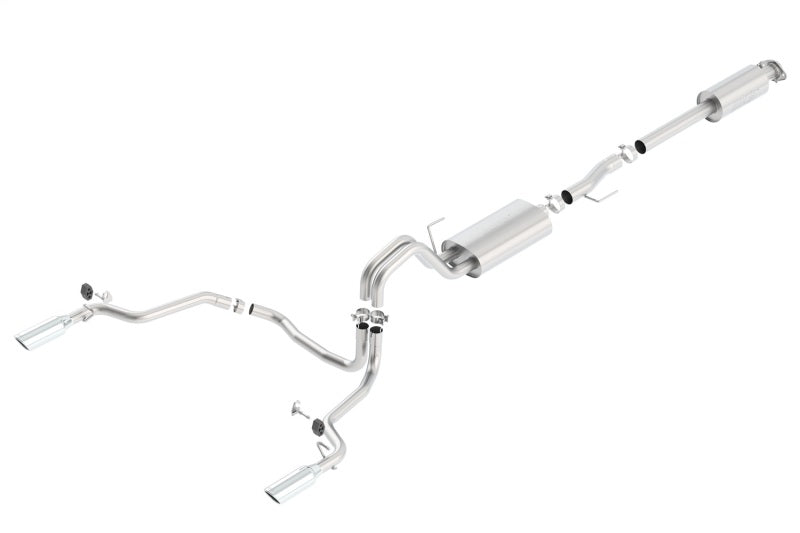Borla Touring Cat-Back Exhaust - Ford F-150 2015-2020 (2.7L) - Chrome Tips
