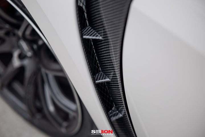 Seibon Carbon Fiber Fender Ducts for Honda Civic Type R - 17-18