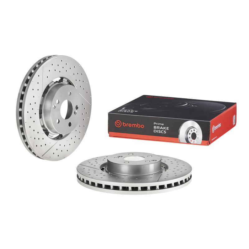 Brembo 17-22 Porsche 718 911 Front Right Drilled UV Coated Rotor