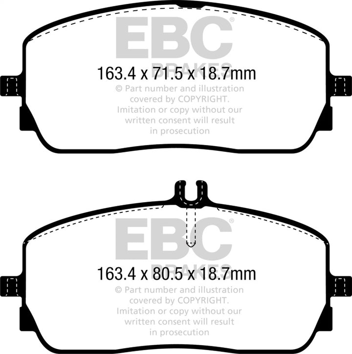 EBC Yellowstuff Front Brake Pads for 2019+ Mercedes-Benz A220 Sedan (V177) - OneFastShop