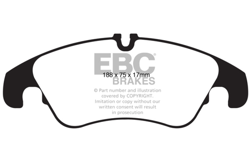EBC Redstuff Front Brake Pads - Audi A6 Quattro, Q5, A7 Quattro 2009-2018