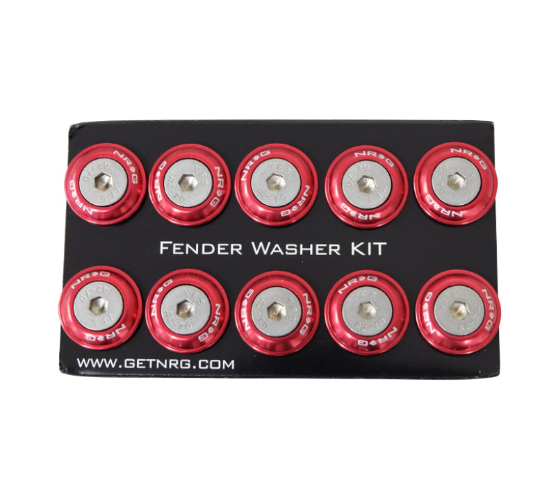 Nrg Fender Washer Kit with Rivets for Plastic Set of 10