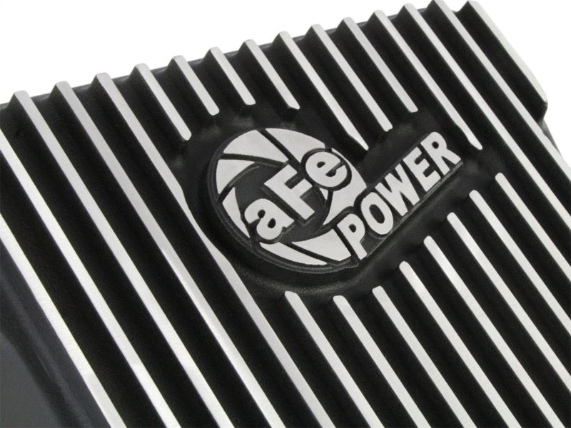aFe Power Deep Transmission Pan GM Diesel Trucks 01-12 V8-6.6L - Aluminum Pan