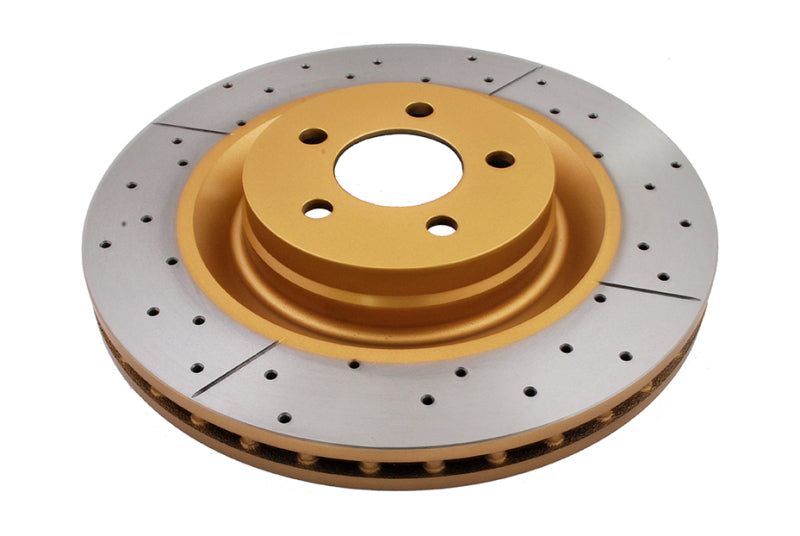 DBA Street Series Gold Drilled & Slotted Front Brake Rotor - Dodge Challenger / Charger / Chrysler 300 2005-2023
