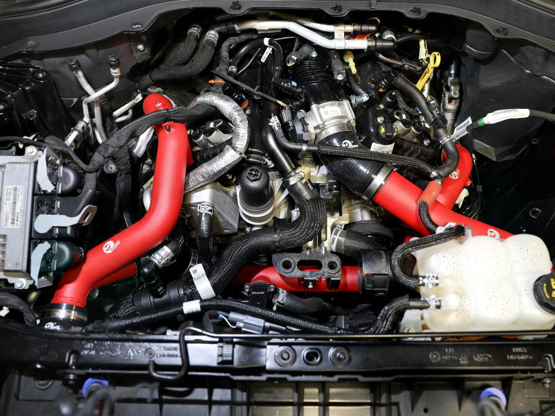 AFe BladeRunner Aluminum Charge Pipe Kit - Red for 20-23 Ford Explorer ST V6 3.0L