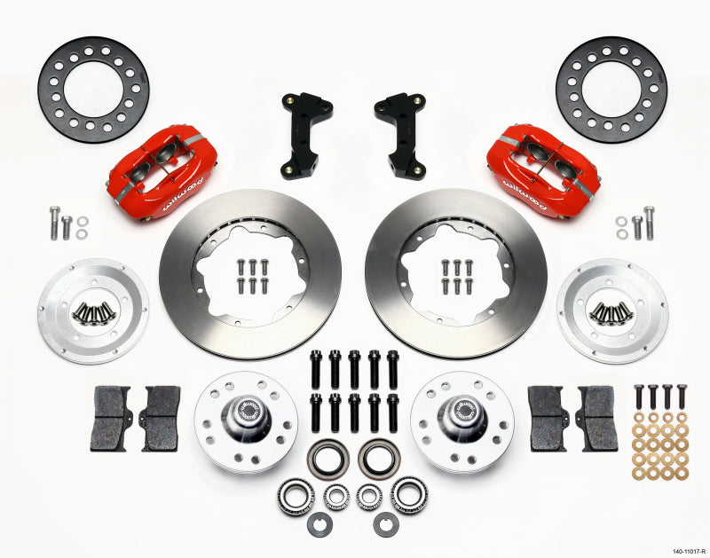 Wilwood Forged Dynalite Front Kit 11.00in Red for 74-80 Pinto Mustang II Disc Spindle Only - OneFastShop
