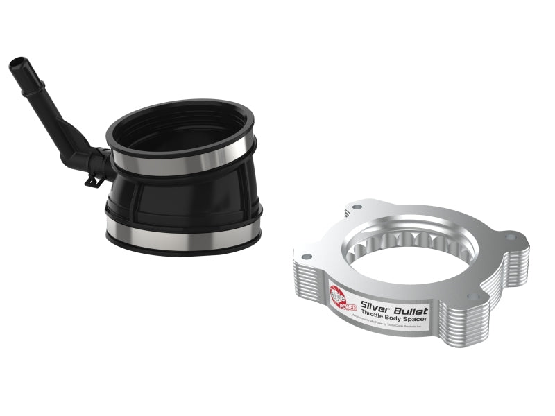 aFe 2020 Vette C8 Silver Bullet Aluminum Throttle Body Spacer with Factory Intake Only – Silver