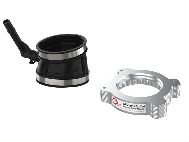 aFe 2020 Vette C8 Silver Bullet Aluminum Throttle Body Spacer with Factory Intake Only – Silver