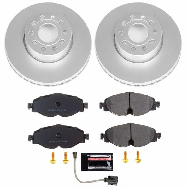 PowerStop Z23 Evolution Sport Coated Brake Kit - Front for 15-18 Audi A3 - OneFastShop