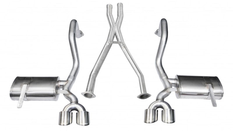 Corsa Xtreme Cat-Back Exhaust with X-Pipe - Chevrolet Corvette C5 Z06 5.7L 1997-2004 - Polished Tips