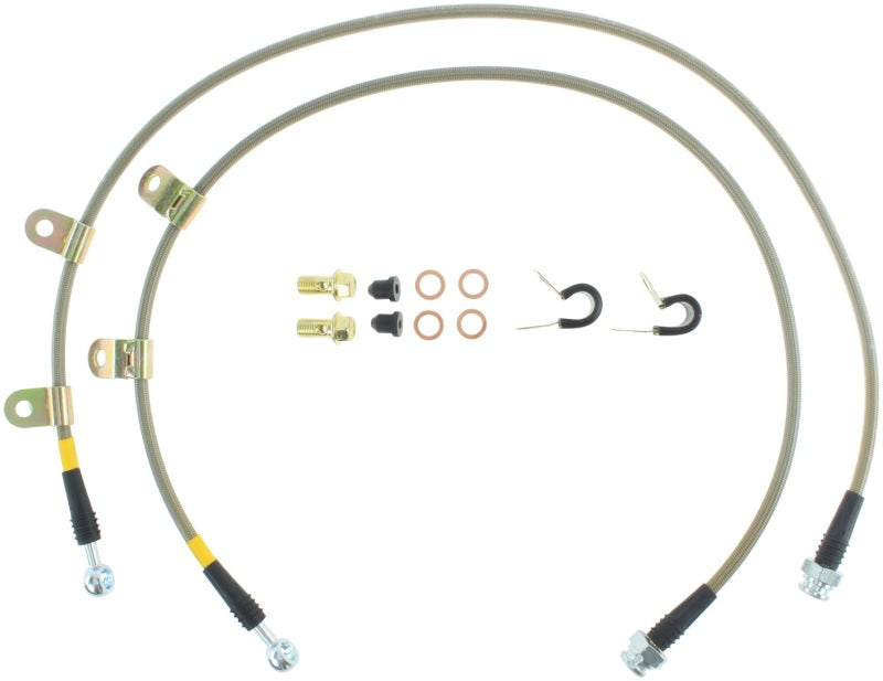 Stoptech Stainless Steel Front Brake Lines - Infiniti G35/G37, Nissan 370Z 07-09 - OneFastShop
