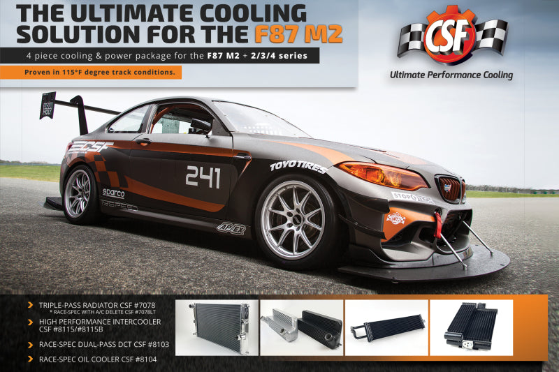 CSF High-Performance All-Aluminum Radiator for 15-18 BMW M2 F87 / 12-16 BMW M235i/M235ix