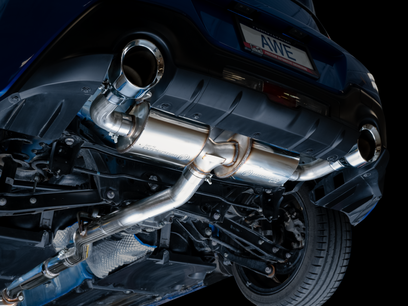 AWE Subaru BRZ/ Toyota GR86/ Toyota 86 Touring Edition Cat-Back Exhaust- Chrome Silver Tips.