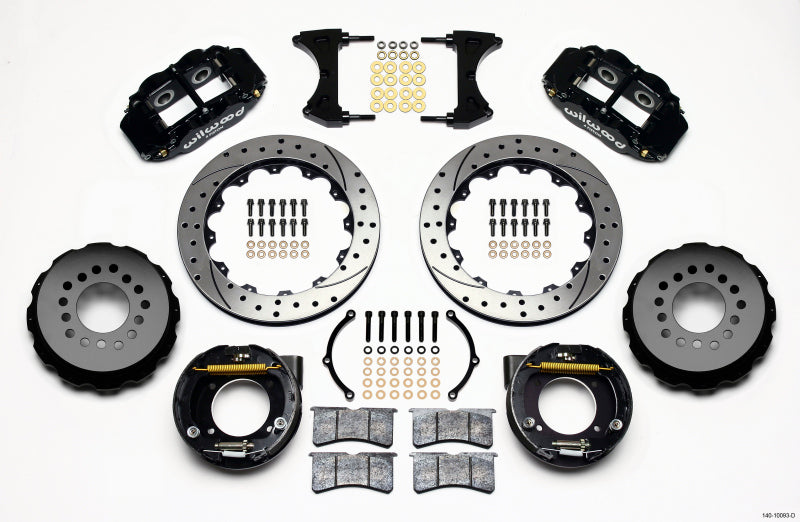 Wilwood Narrow Superlite 4R Rear P-Brk Kit 12.88in Drilled Chevy C-10 2.42 Offset 5-lug - OneFastShop