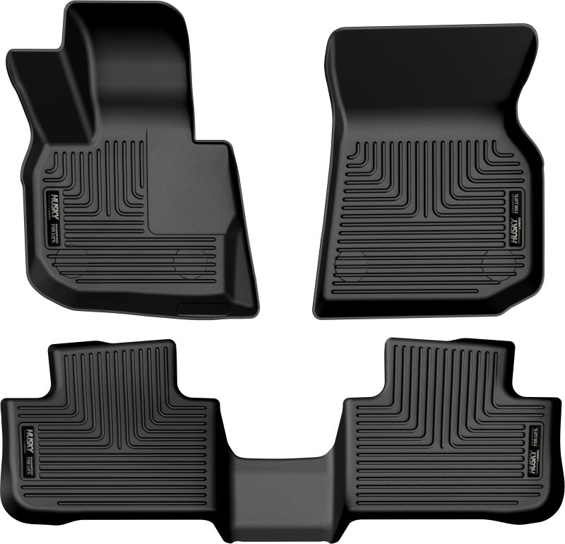Husky Liners Weatherbeater Black Front & 2nd Seat Floor Liners for 18-23 BMW X3 - OneFastShop