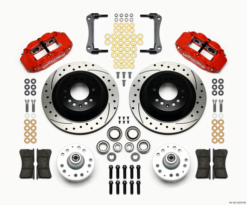 Wilwood Narrow Superlite 6R Front Hub & 1PC RTR Kit 12.88in Red for 70-78 Camaro