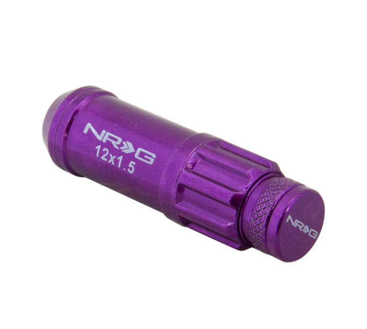 NRG 700 Series M12 X 1.5 Steel Lug Nut Dust Cap Set (21 Pack) With Locks Purple - OneFastShop