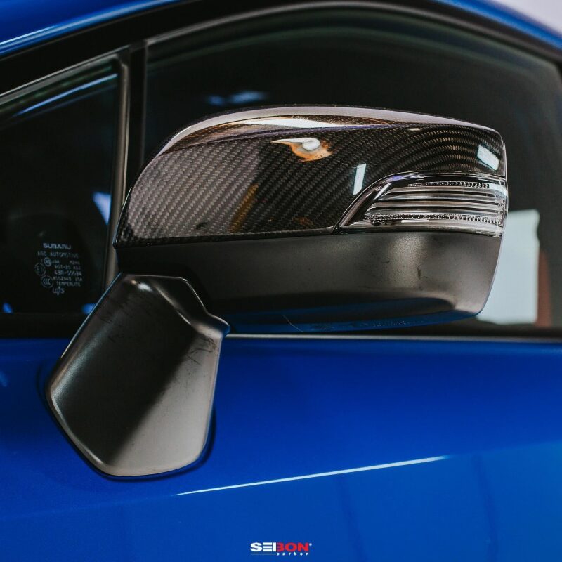 Seibon Carbon Fiber Mirror Caps for 15-20 Subaru WRX / STI - OneFastShop