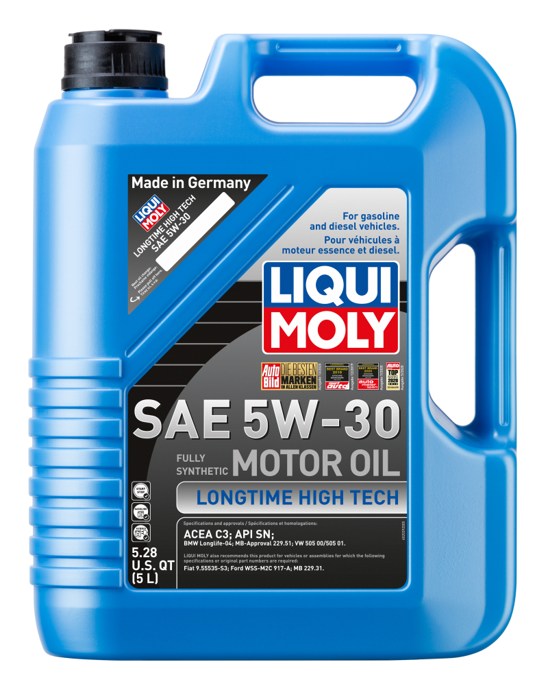 LIQUI MOLY 5L Longtime High Tech Motor Oil SAE 5W30 Low SAPS for Acura BMW Audi Diesel Engines