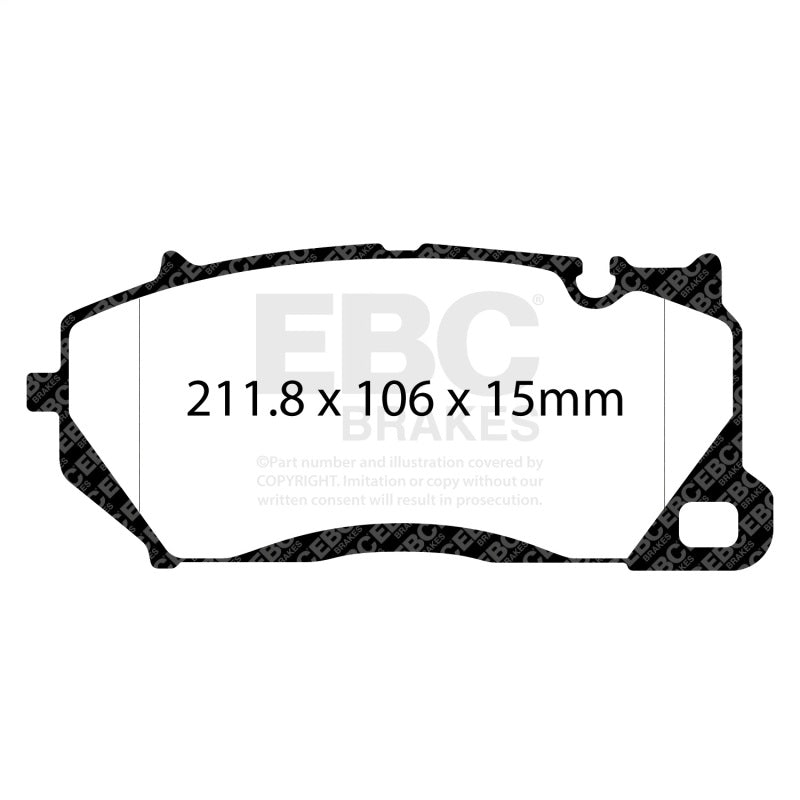 EBC Bluestuff Front Brake Pads - Porsche Taycan, Audi RS Q8, Audi RS6 Avant 2020-2023, view 2