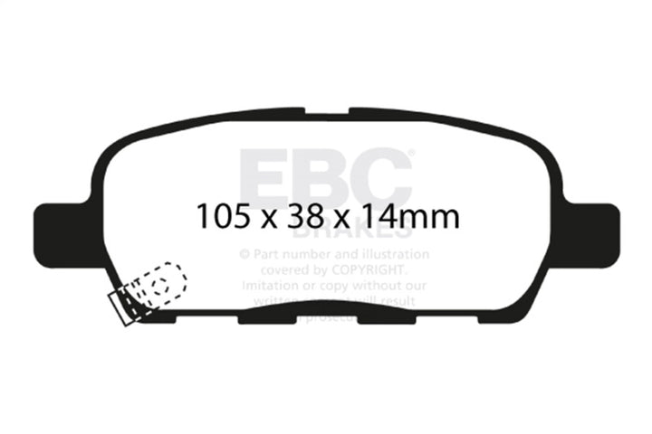 EBC Bluestuff Rear Brake Pads - Nissan 350Z, Nissan Sentra, Nissan Murano 2003-2017