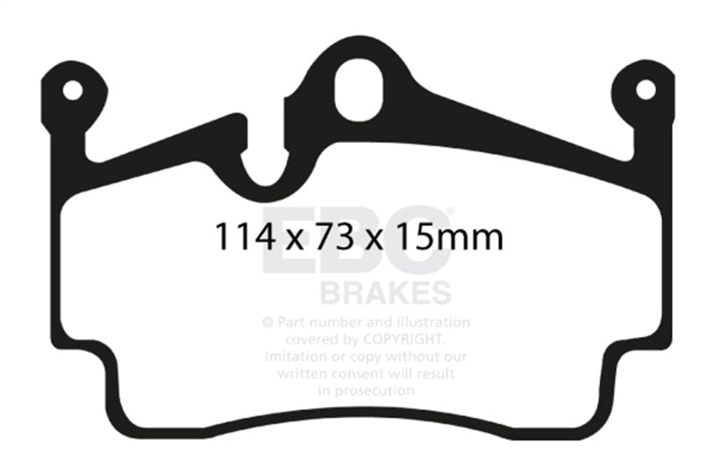 EBC Bluestuff Rear Brake Pads - Porsche 911, Porsche Boxster 2004-2023