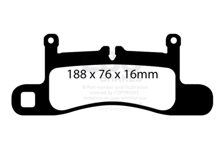 EBC Bluestuff Rear Brake Pads - Porsche Cayenne, Porsche 911, Volkswagen Touareg 2010-2023